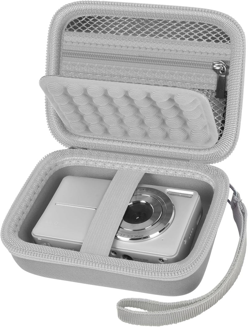 Grapsa Digital Camera Case for CAMKORY/for Kodak Pixpro/for VAHOIALD/for Sony DSCW800 830/ for Canon PowerShot 180 190. Kids Vlogging Cameras Storage Holder for Accessories (Box Only)-Grey - Image 1